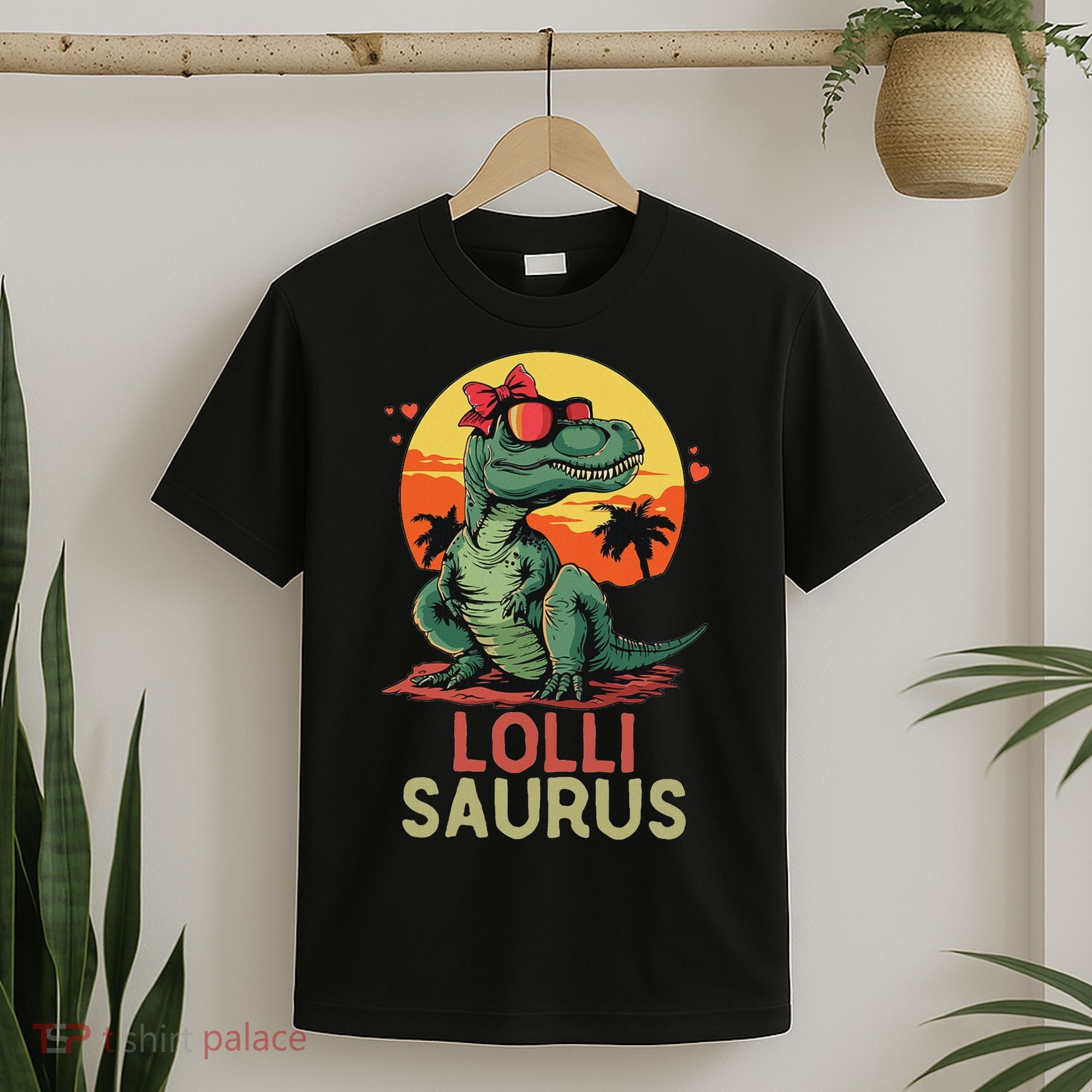 Lollisaurus Dino Dinosaur Lolli Saurus T Rex Funny Trex T-Shirt