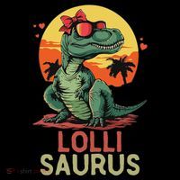 Lollisaurus Dino Dinosaur Lolli Saurus T Rex Funny Trex Mousepad thumb 1