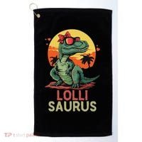 Lollisaurus Dino Dinosaur Lolli Saurus T Rex Funny Trex Golf Towel thumb 0