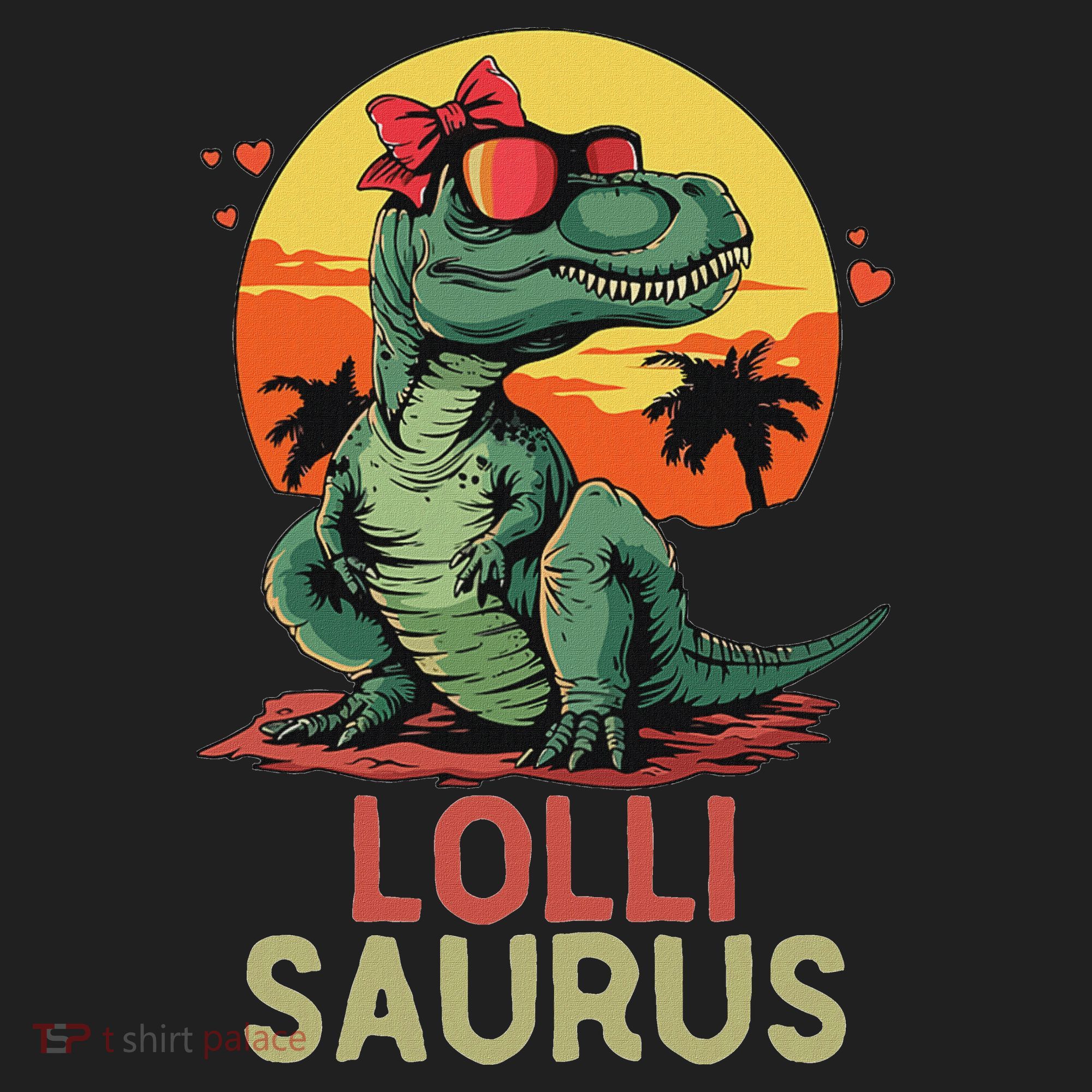 Lollisaurus Dino Dinosaur Lolli Saurus T Rex Funny Trex Golf Towel