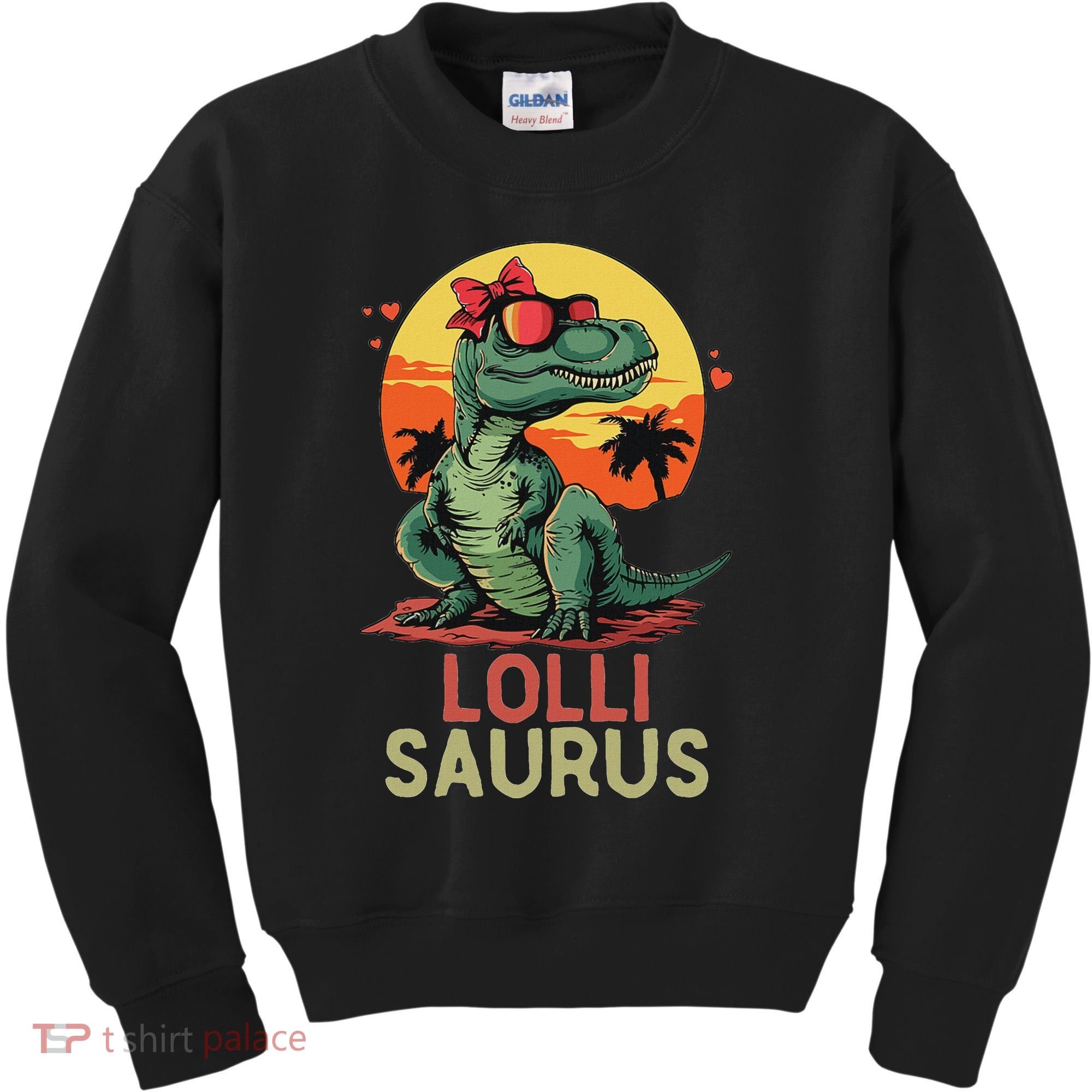 Lollisaurus Dino Dinosaur Lolli Saurus T Rex Funny Trex Kids Sweatshirt