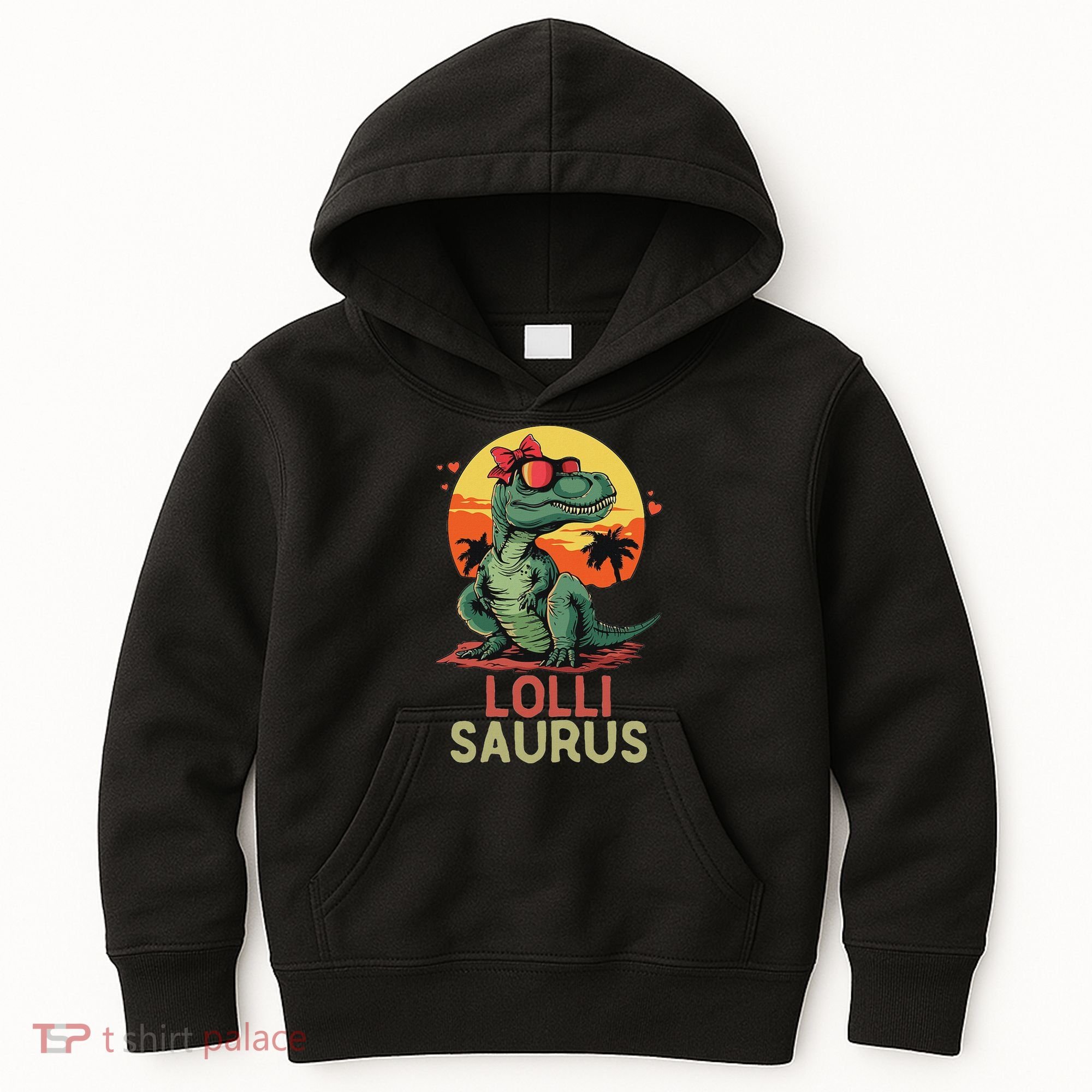 Lollisaurus Dino Dinosaur Lolli Saurus T Rex Funny Trex Kids Hoodie