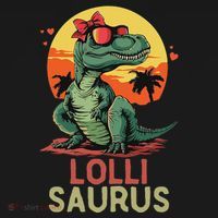 Lollisaurus Dino Dinosaur Lolli Saurus T Rex Funny Trex Kids Hoodie thumb 5