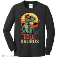 Lollisaurus Dino Dinosaur Lolli Saurus T Rex Funny Trex Kids Long Sleeve Shirt thumb 0