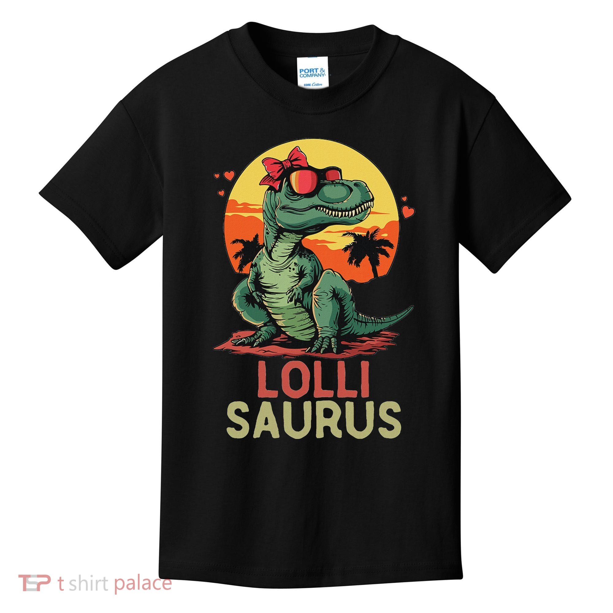 Lollisaurus Dino Dinosaur Lolli Saurus T Rex Funny Trex Kids T-Shirt