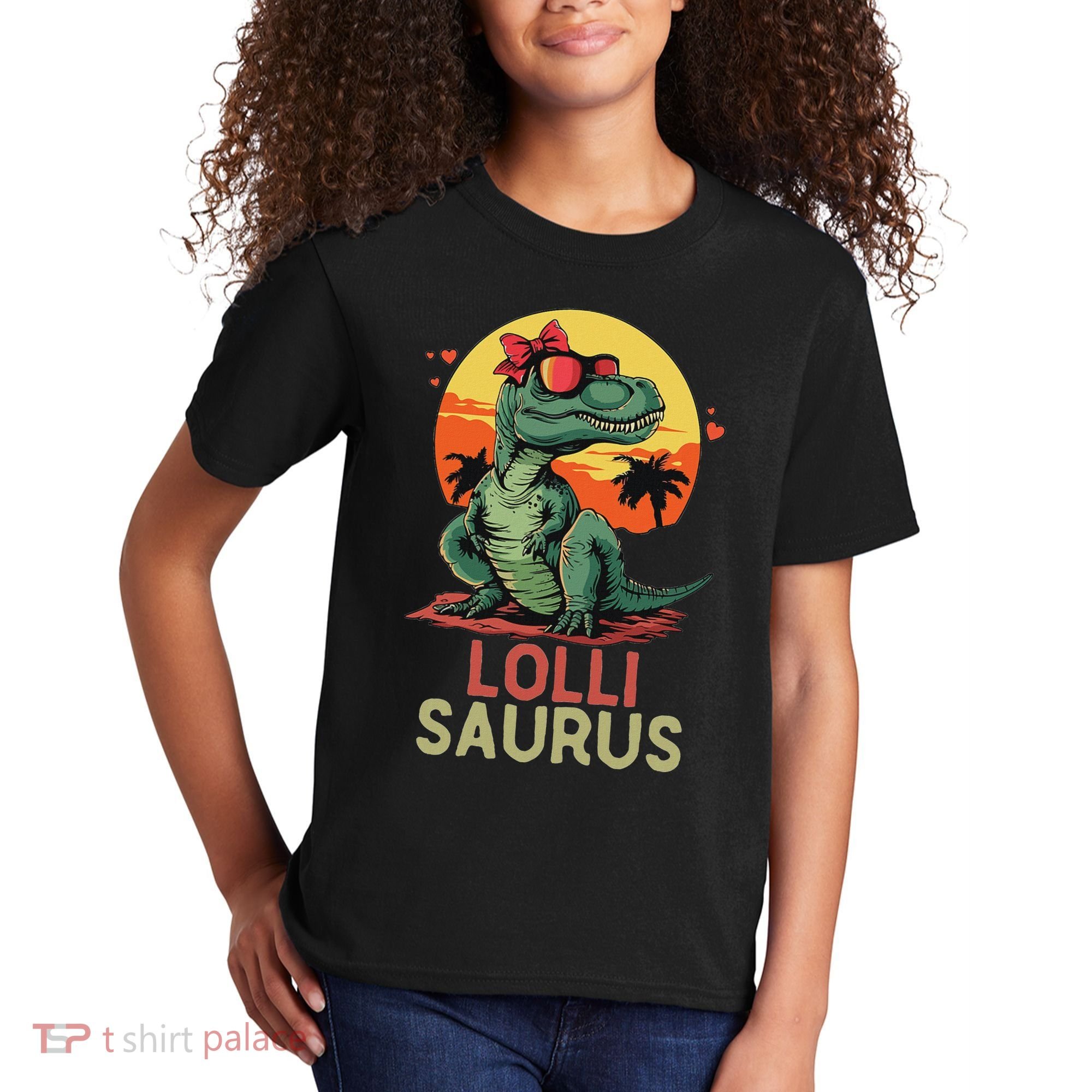 Lollisaurus Dino Dinosaur Lolli Saurus T Rex Funny Trex Kids T-Shirt