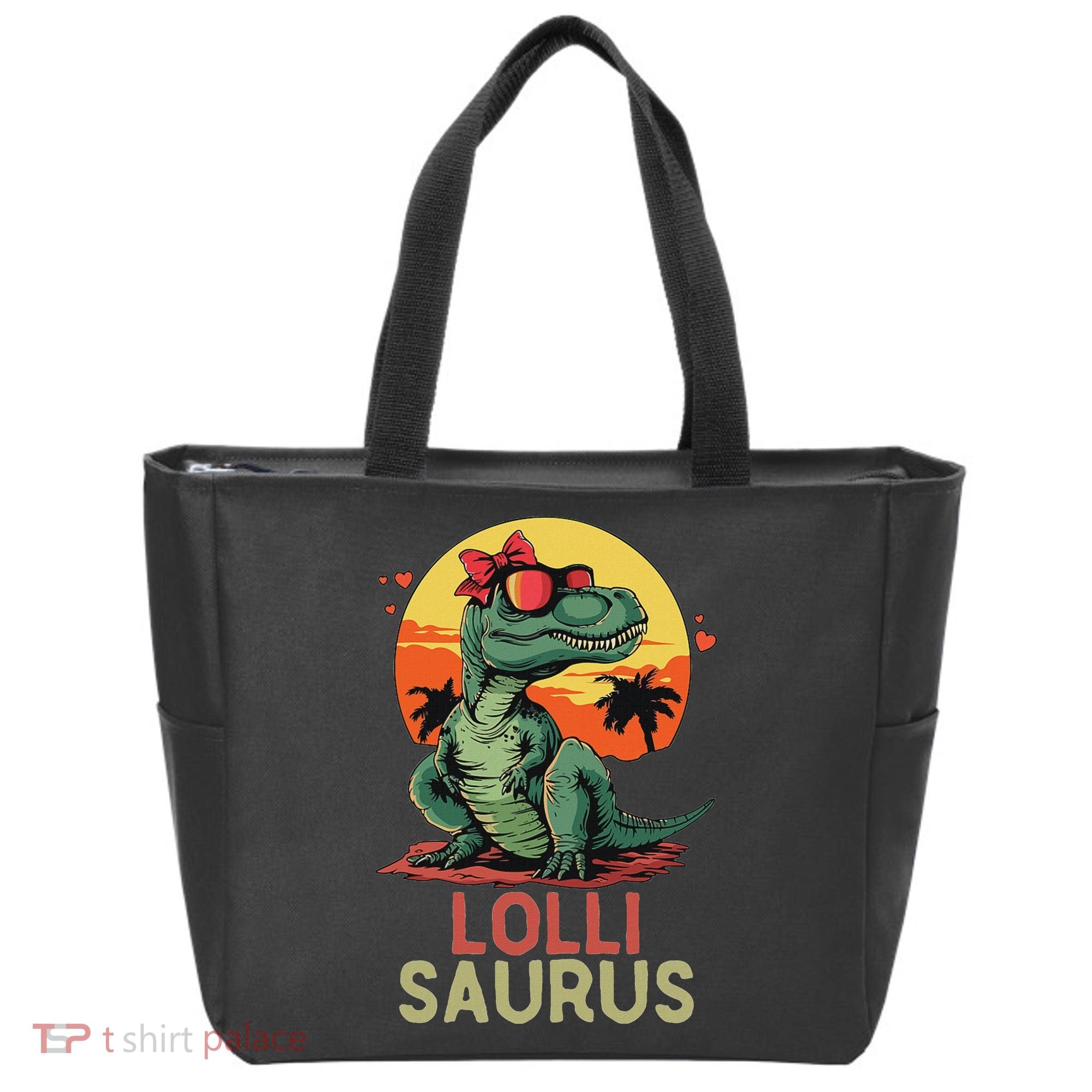 Lollisaurus Dino Dinosaur Lolli Saurus T Rex Funny Trex Tote Bag