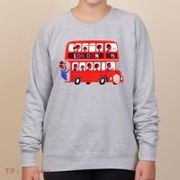 London Double Decker Bus London Red Bus British Baby Shower Women's Sweatshirt thumb 0