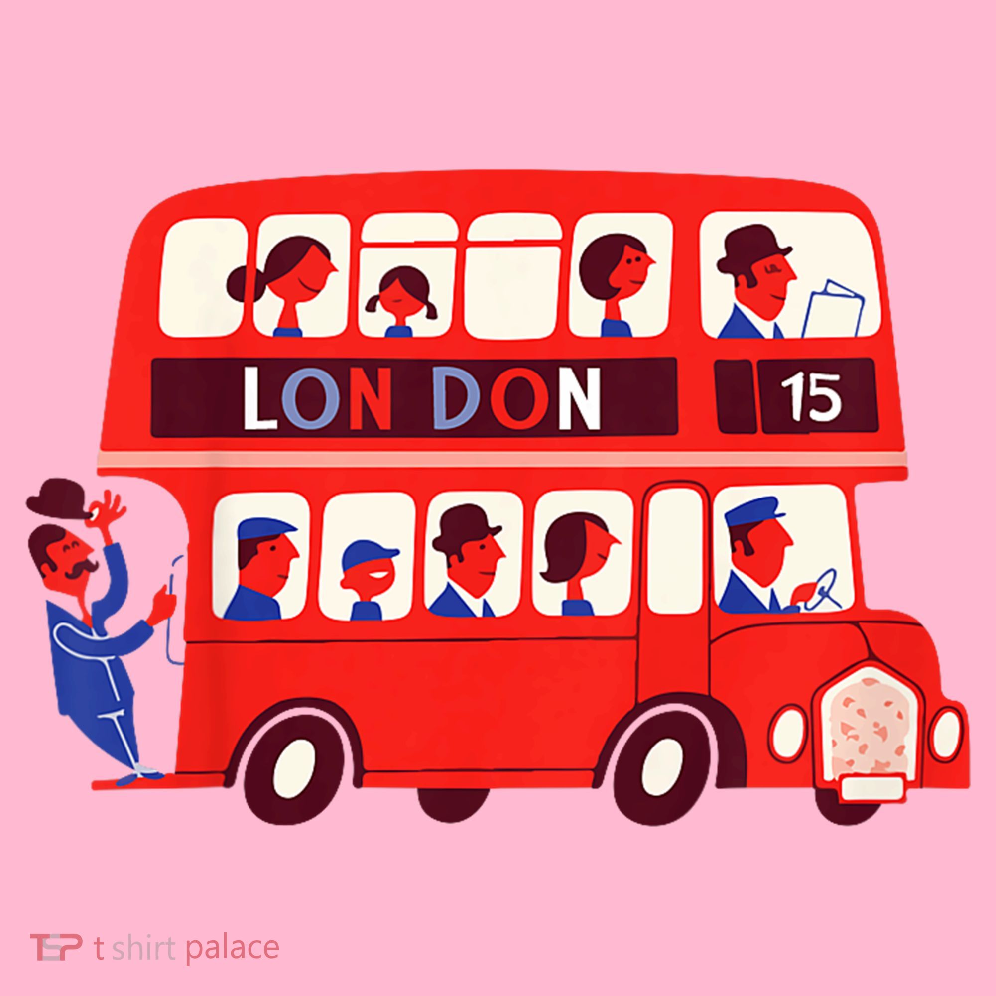 London Double Decker Bus London Red Bus British Baby Shower Coaster