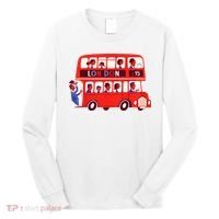 London Double Decker Bus London Red Bus British Baby Shower Long Sleeve Shirt thumb 0