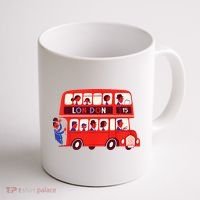 London Double Decker Bus London Red Bus British Baby Shower Coffee Mug thumb 1