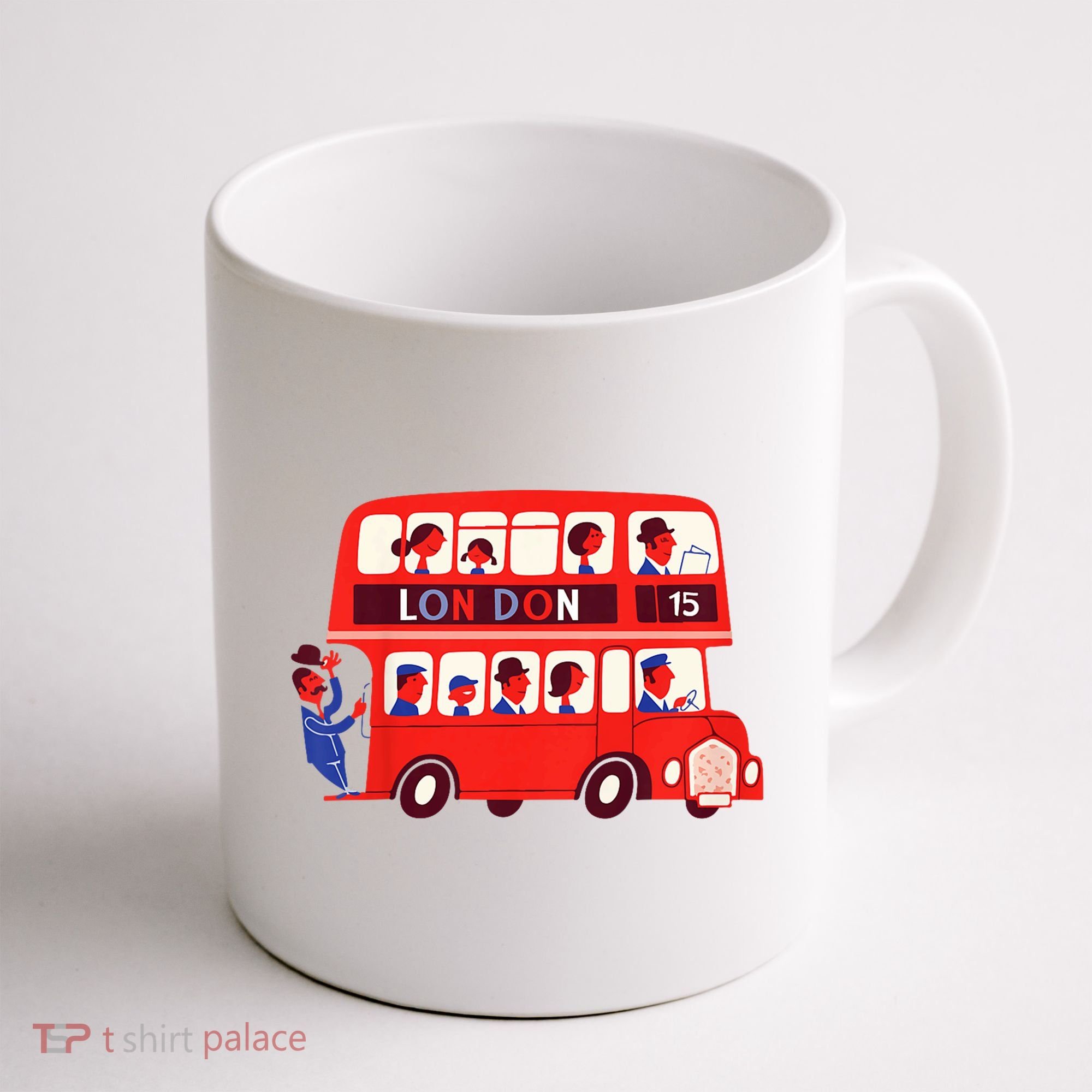 London Double Decker Bus London Red Bus British Baby Shower Coffee Mug