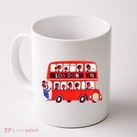 London Double Decker Bus London Red Bus British Baby Shower Coffee Mug thumb 0