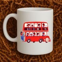 London Double Decker Bus London Red Bus British Baby Shower Coffee Mug thumb 2