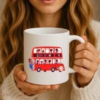 London Double Decker Bus London Red Bus British Baby Shower Coffee Mug thumb 3