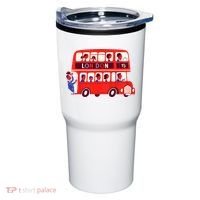 London Double Decker Bus London Red Bus British Baby Shower Tumbler thumb 0