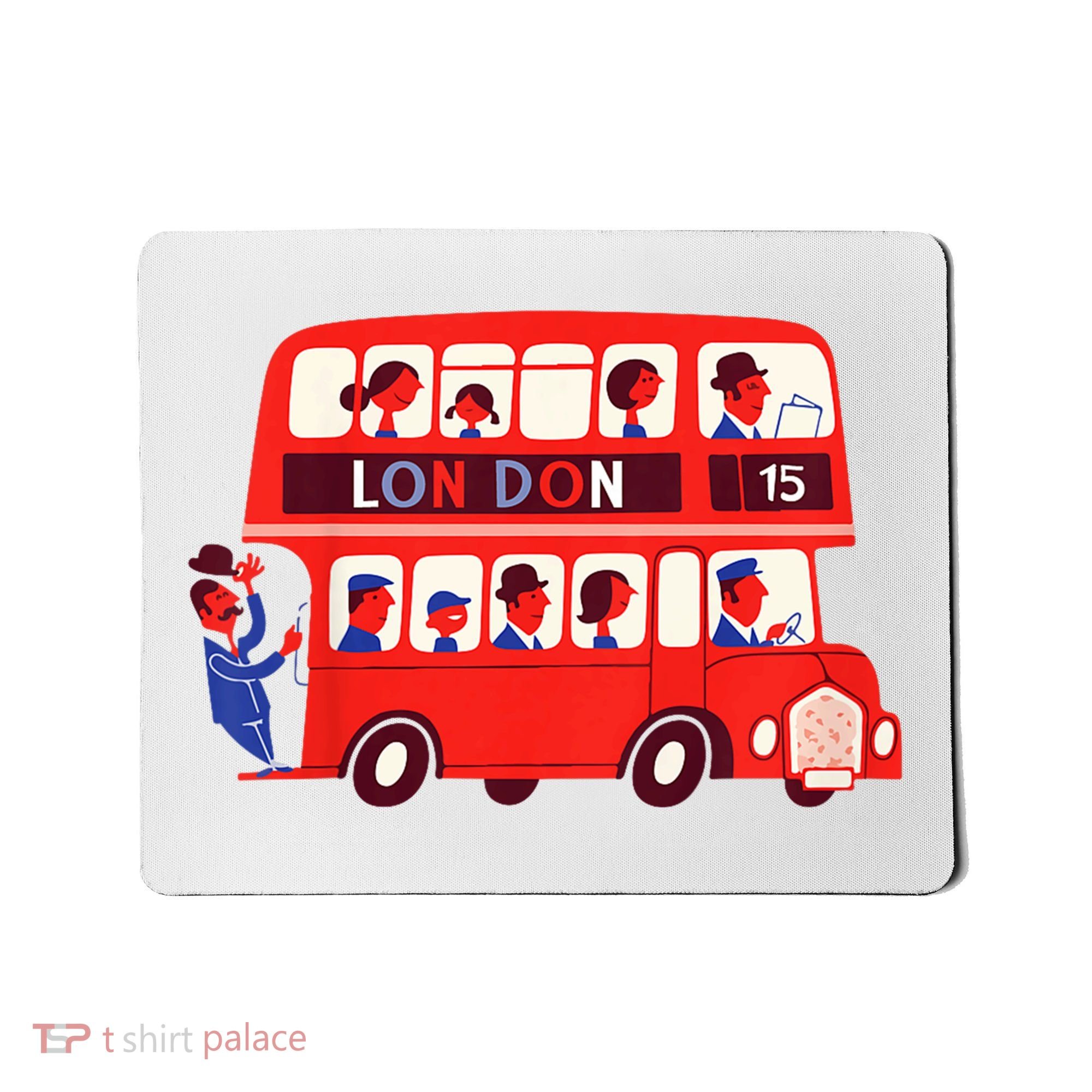 London Double Decker Bus London Red Bus British Baby Shower Mousepad