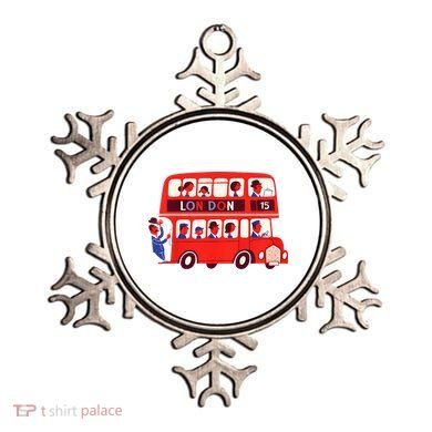 London Double Decker Bus London Red Bus British Baby Shower Ornament