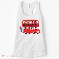 London Double Decker Bus London Red Bus British Baby Shower Women's Tank Top thumb 0