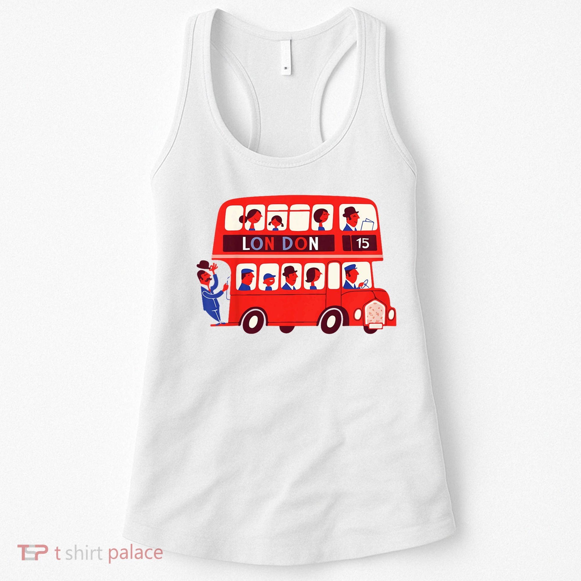 London Double Decker Bus London Red Bus British Baby Shower Women's Tank Top
