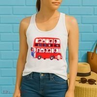 London Double Decker Bus London Red Bus British Baby Shower Women's Tank Top thumb 2