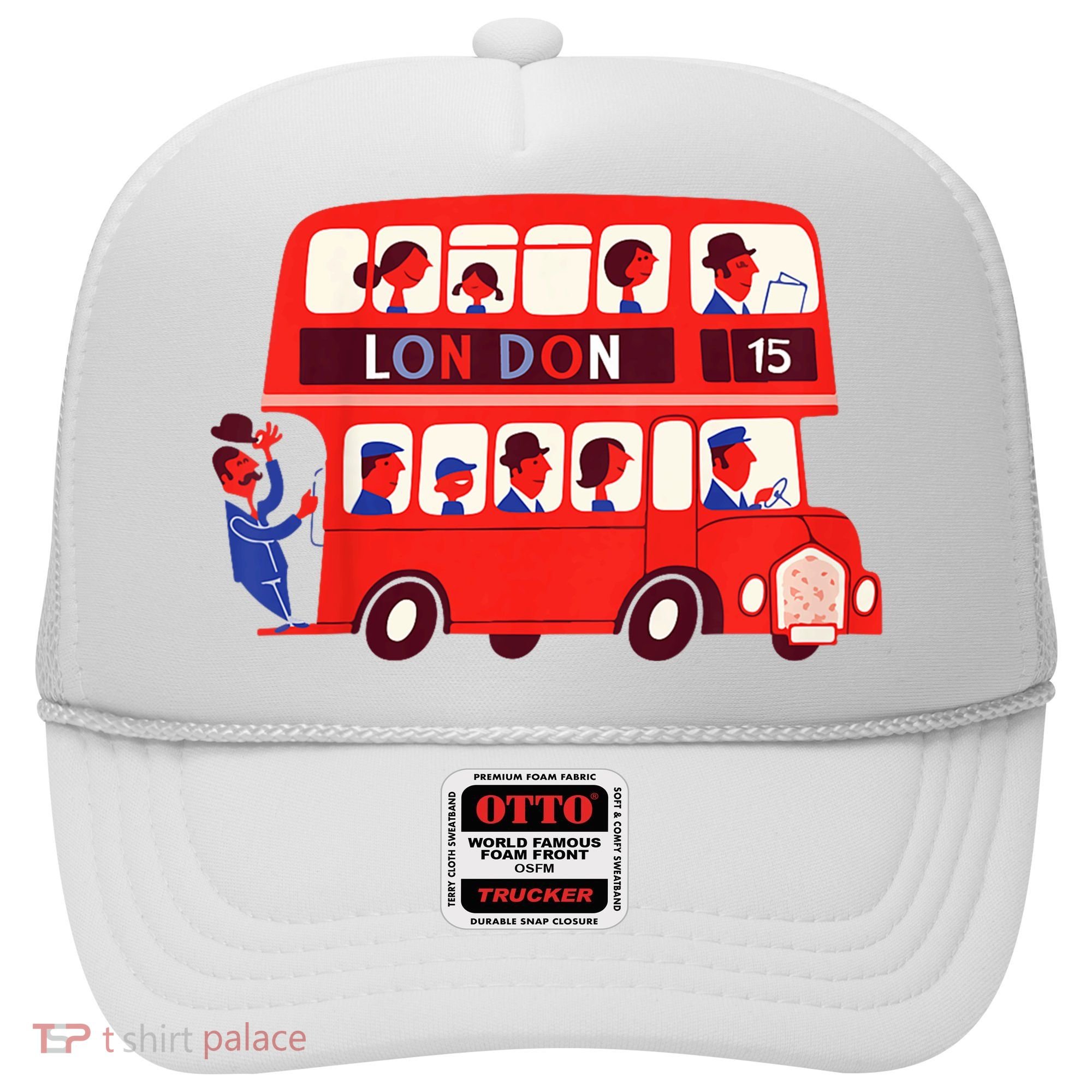 London Double Decker Bus London Red Bus British Baby Shower Hat
