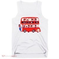 London Double Decker Bus London Red Bus British Baby Shower Tank Top thumb 0