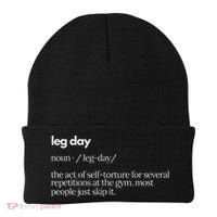 Leg Day Definition Gym Pump Cover Gym Workout  Beanie thumb 0