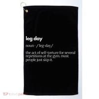 Leg Day Definition Gym Pump Cover Gym Workout  Golf Towel thumb 0