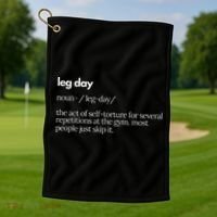 Leg Day Definition Gym Pump Cover Gym Workout  Golf Towel thumb 1