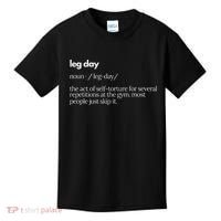 Leg Day Definition Gym Pump Cover Gym Workout  Kids T-Shirt thumb 0