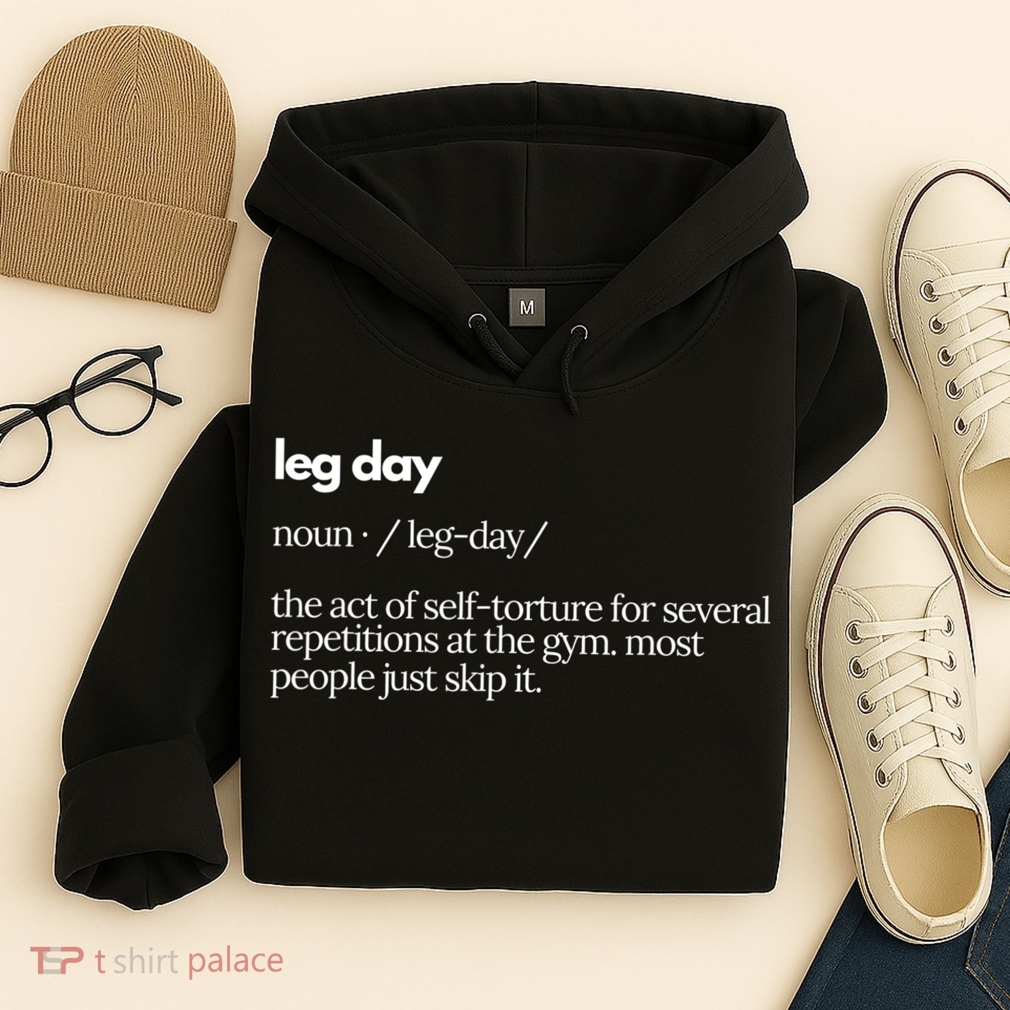 Leg Day Definition Gym Pump Cover Oversized Gym Workout Hoodie