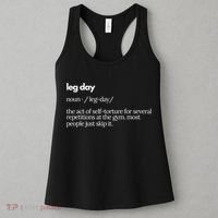 Leg Day Definition Gym Pump Cover Oversized Gym Workout Women's Tank Top thumb 3
