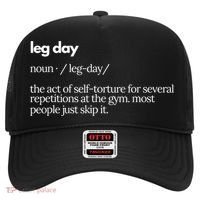 Leg Day Definition Gym Pump Cover Oversized Gym Workout Hat thumb 0