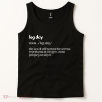 Leg Day Definition Gym Pump Cover Oversized Gym Workout Tank Top thumb 2
