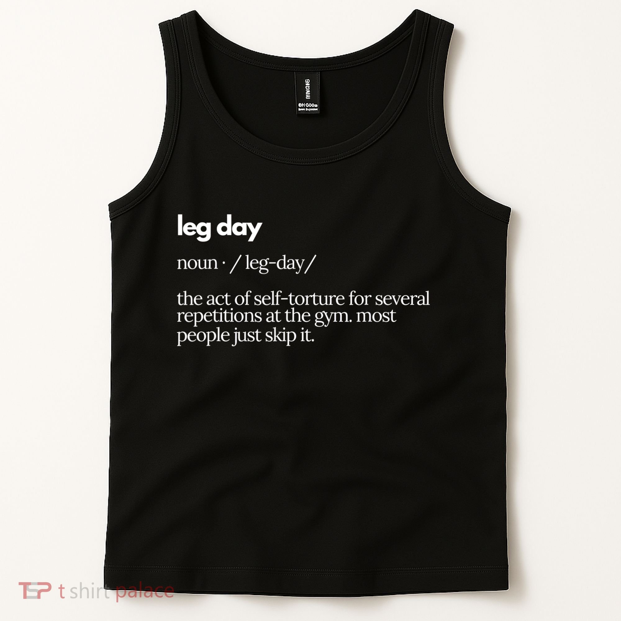 Leg Day Definition Gym Pump Cover Oversized Gym Workout Tank Top