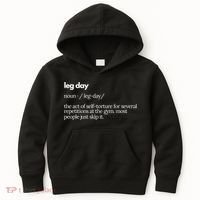 Leg Day Definition Gym Pump Cover Oversized Gym Workout Kids Hoodie thumb 0