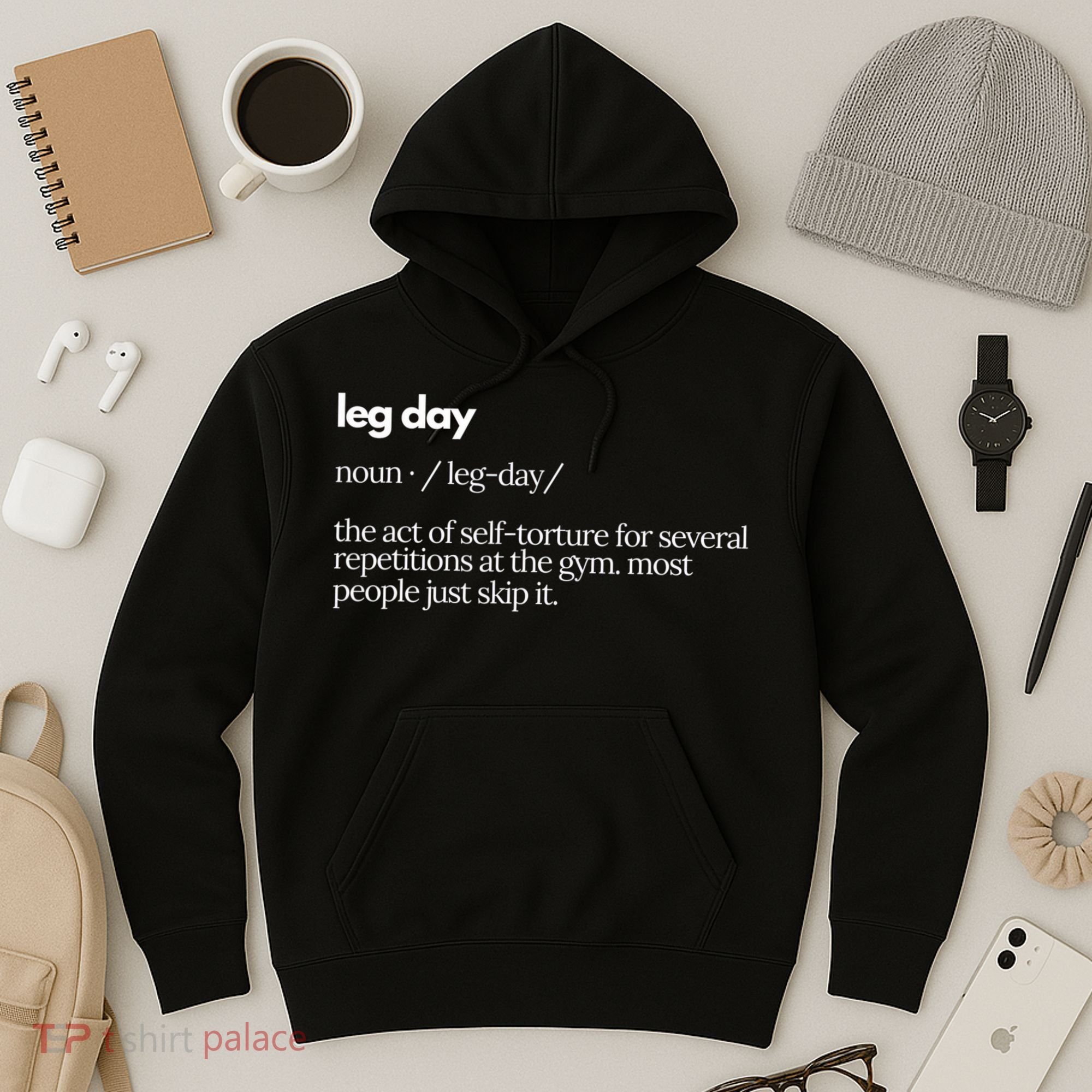 Leg Day Definition Exercise Workout Gym Pump Hoodie