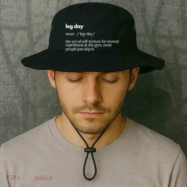 Leg Day Definition Exercise Workout Gym Pump Bucket Hat