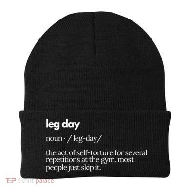 Leg Day Definition Exercise Workout Gym Pump Beanie
