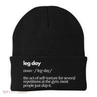 Leg Day Definition Exercise Workout Gym Pump Beanie thumb 0