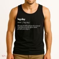 Leg Day Definition Exercise Workout Gym Pump Tank Top thumb 3