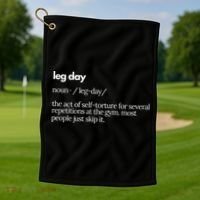 Leg Day Definition Exercise Workout Gym Pump Golf Towel thumb 1