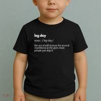 Leg Day Definition Exercise Workout Gym Pump Toddler T-Shirt thumb 2