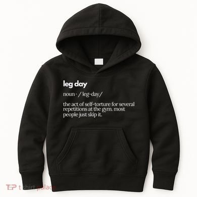 Leg Day Definition Exercise Workout Gym Pump Kids Hoodie