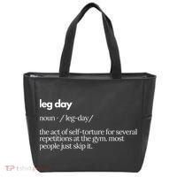 Leg Day Definition Exercise Workout Gym Pump Tote Bag thumb 0
