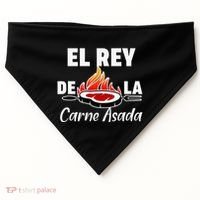 Latino Dad El Rey De La Carne Asada USA-Made Doggie Bandana thumb 0