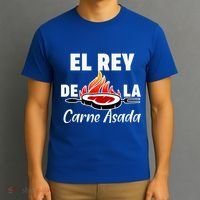 Latino Dad El Rey De La Carne Asada T-Shirt thumb 3