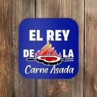 Latino Dad El Rey De La Carne Asada Coaster thumb 0