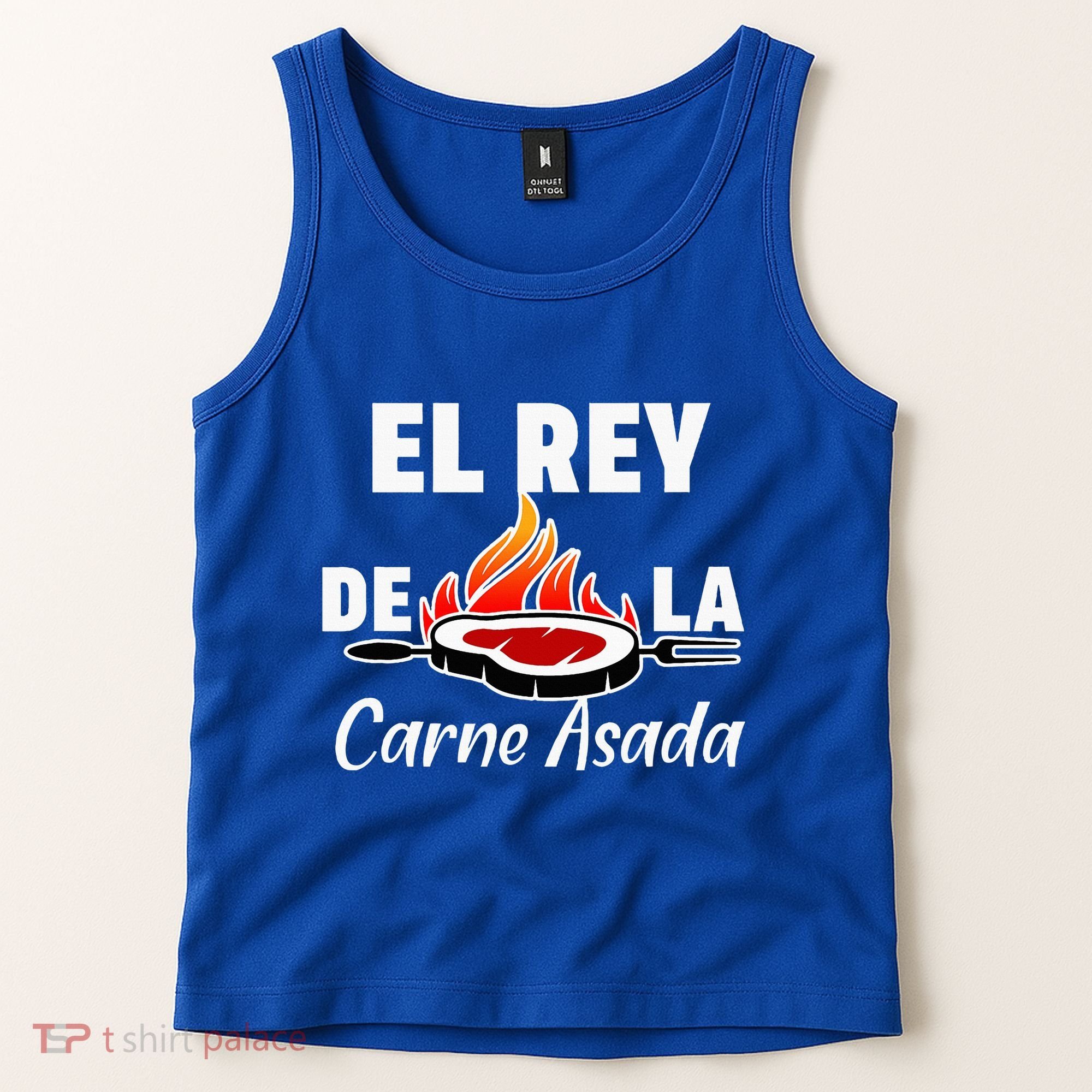 Latino Dad El Rey De La Carne Asada Tank Top